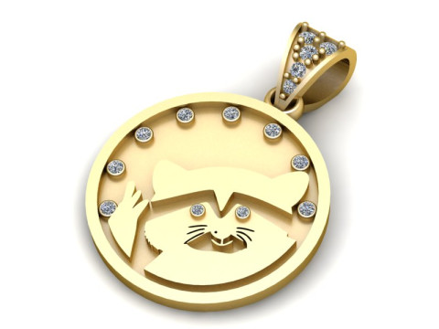 Cat pendant 3Dプリントモデル