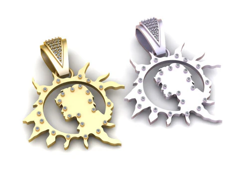 Sunburst pendant 3D Print Model