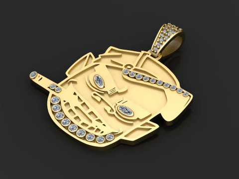 Urban face pendant 3D Print Model