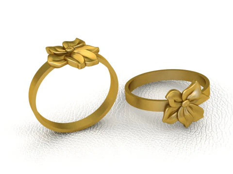 ボタニカルジュエリーのデザイン 3Dプリントモデル