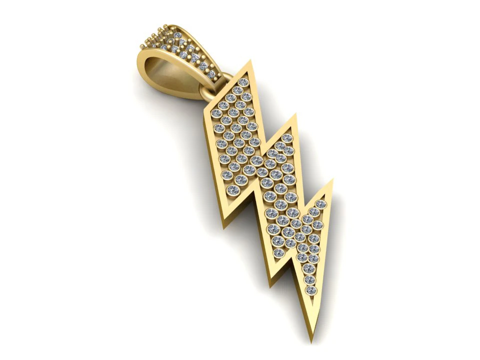 Bling Pendant Design 3D Print Model .c4d .max .obj .3ds .fbx .stl .blend 