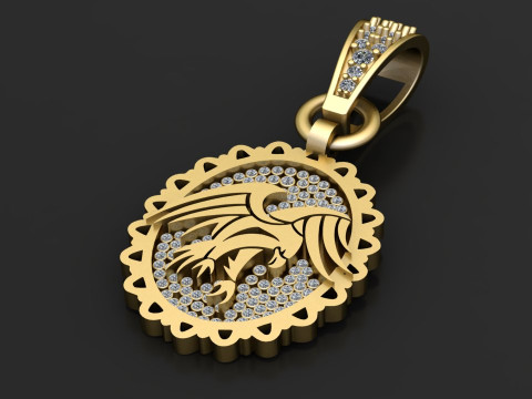 Diamond Studded Pendant 3D 打印模型