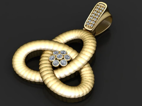 Floral Centerpiece Pendant 3D Print Model