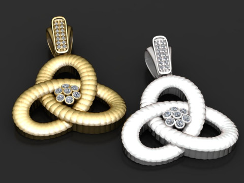 Floral Centerpiece Pendant 3D Принт Модель