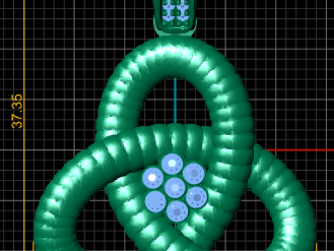 Floral Centerpiece Pendant 3D Принт Модель