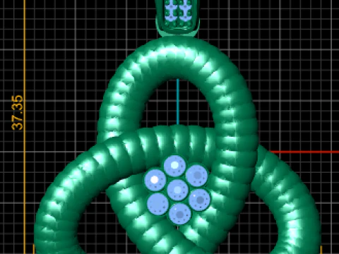Floral Centerpiece Pendant 3D Print Model