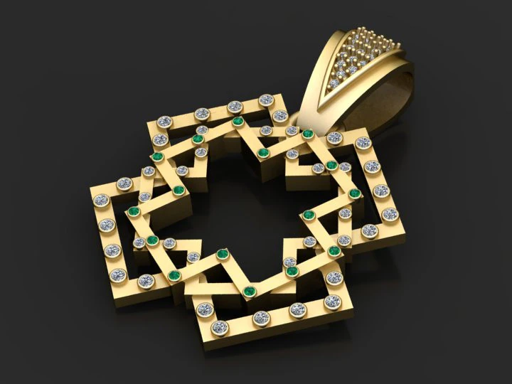 Designer Pendant STL 3D Print Model .c4d .max .obj .3ds .fbx .stl .blend