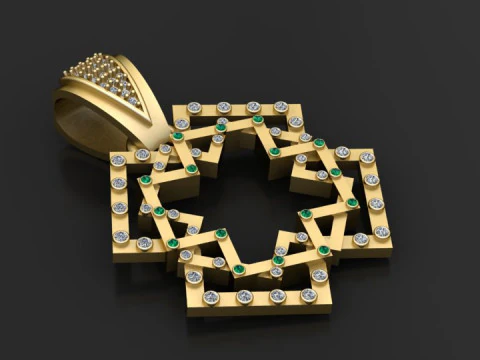 Designer Pendant STL 3D Print Model