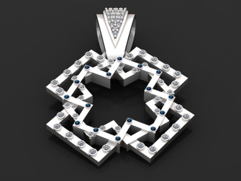 Designer Pendant STL 3D Print Model