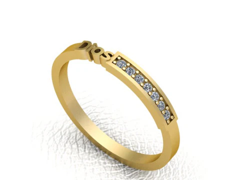 Elegant Stackable Ring 3D Print Model