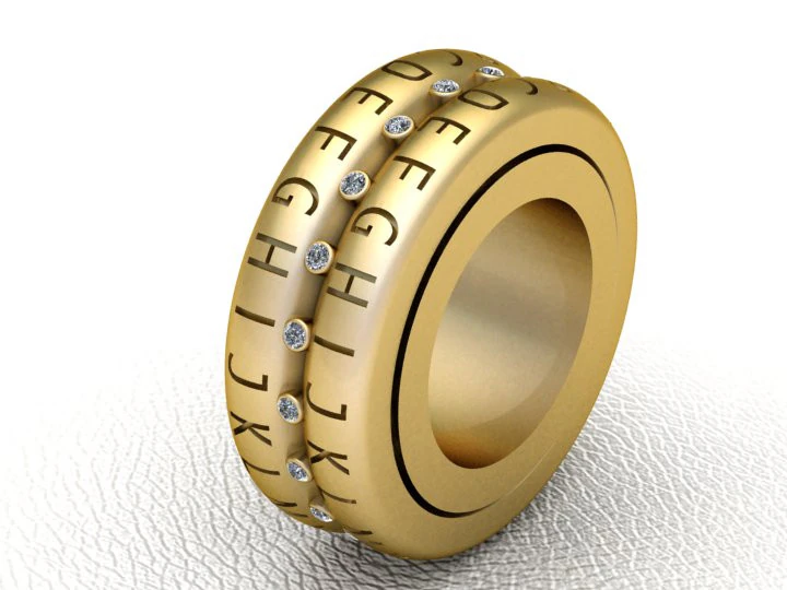 Modern Kişiye &Ouml;zel Y&uuml;z&uuml;k 3D Baskı Modeli .c4d .max .obj .3ds .fbx .stl .blend 