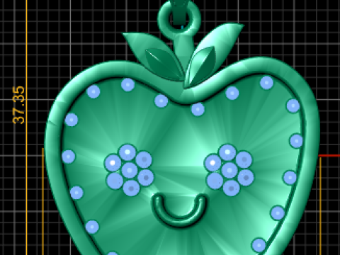Diamond Studded Pendant 3D Baskı Modeli
