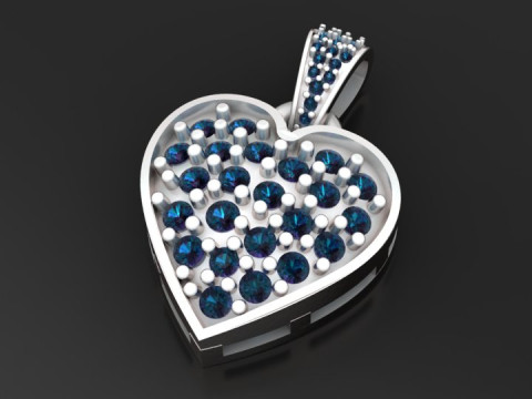 Heart Diamond Pendant 3D Принт Модель