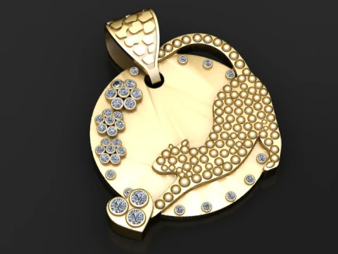 Elegant Animal Charm 3D Print Model