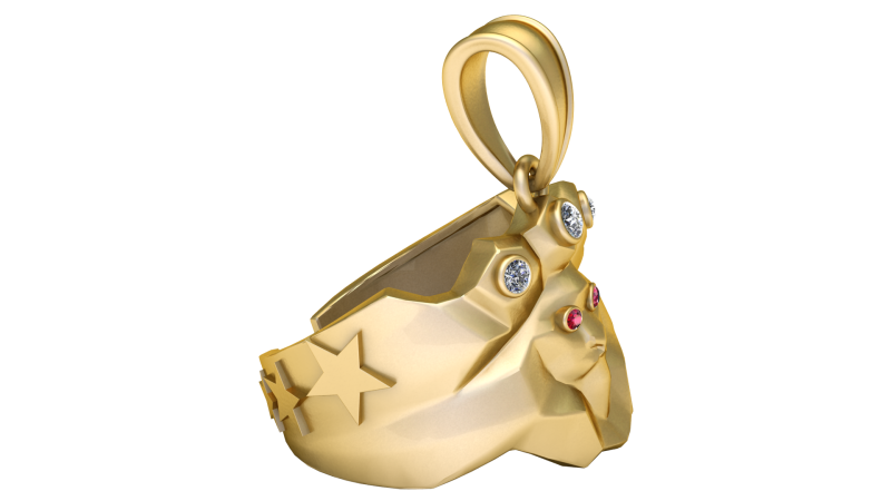 Lion King Pendant Modello di stampa 3D .c4d .max .obj .3ds .fbx .stl .blend 