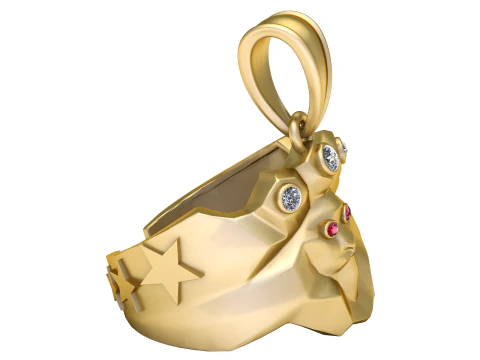 Liontin Raja Singa Model Cetak 3D