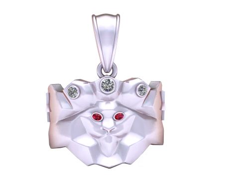Lion King Pendant 3D Print Model