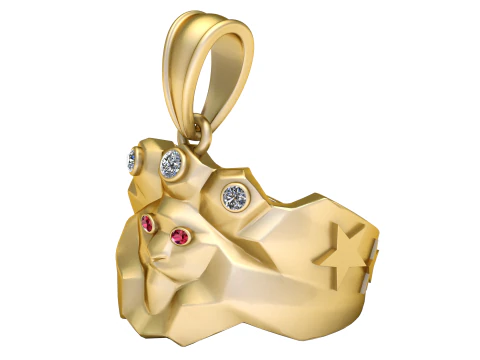 Lion King Pendant 3D Print Model