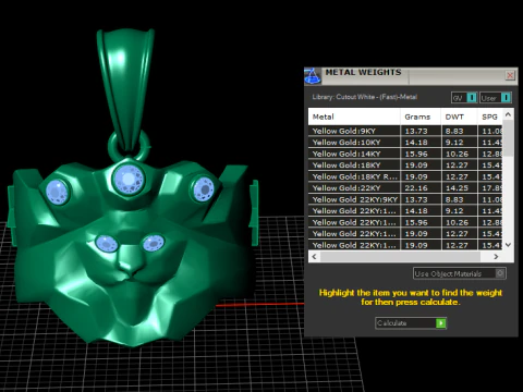 Lion King Pendant 3D Print Model