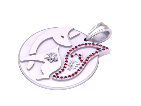 Modern Cat Necklace 3D-printmodel