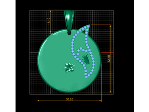 Modern Cat Necklace 3D Print Model