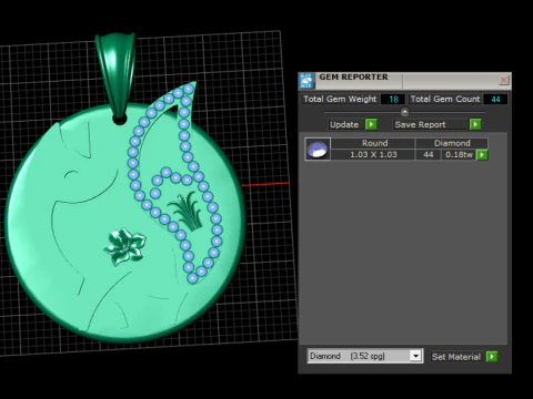 Modern Cat Necklace 3D Print Model