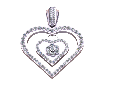 Double Heart Pendant 3D 프린트 모델