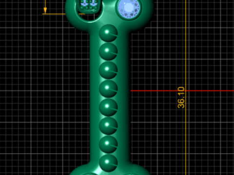 Bone shape pendent 3Dプリントモデル