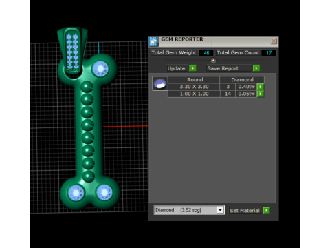 Bone shape pendent 3Dプリントモデル