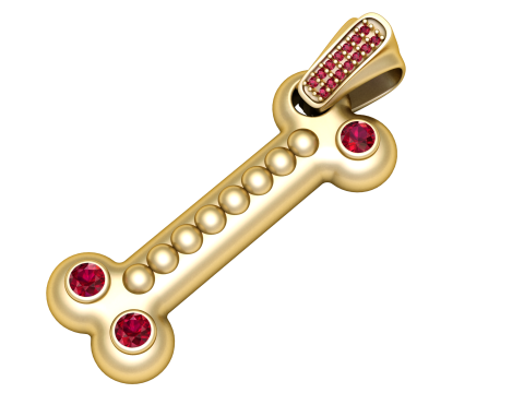 Bone shape pendent 3Dプリントモデル