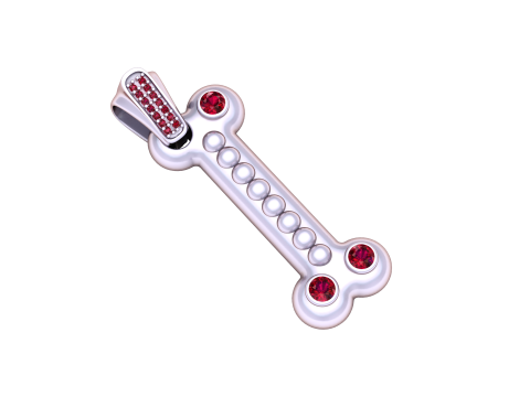 Bone shape pendent 3Dプリントモデル