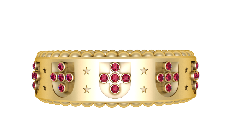 Gold Band Ring 3D Print Model .c4d .max .obj .3ds .fbx .stl .blend