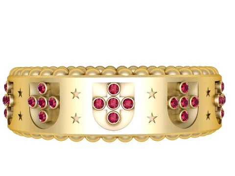 Anel de Ouro Modelo de Impressão 3D