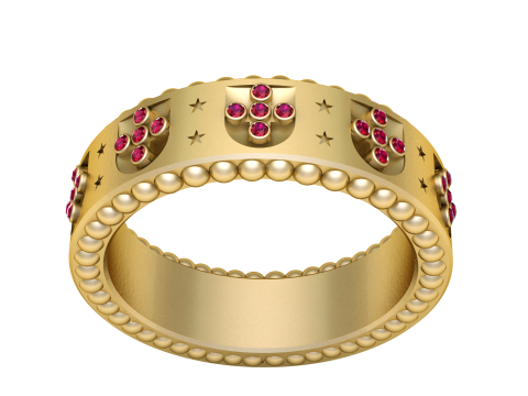 Gold Band Ring 3D Print Model