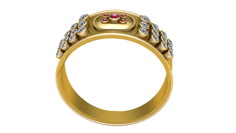 Diamond Cluster Ring 3D Принт Модель .c4d .max .obj .3ds .fbx .stl .blend