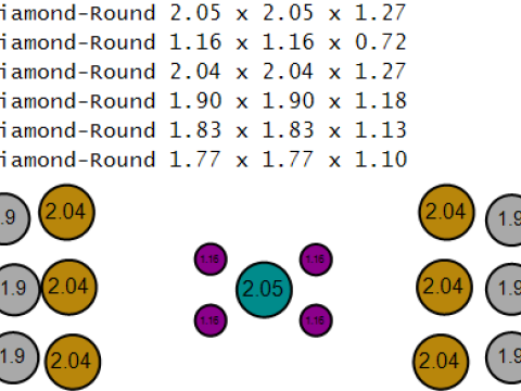 Diamond Cluster Ring 3D Принт Модель