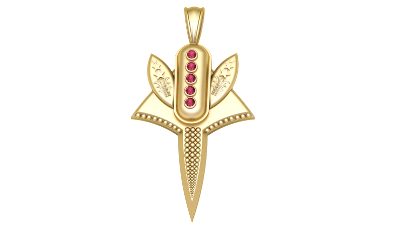 Royal Sword Jewelry 3D Print Model .c4d .max .obj .3ds .fbx .stl .blend 