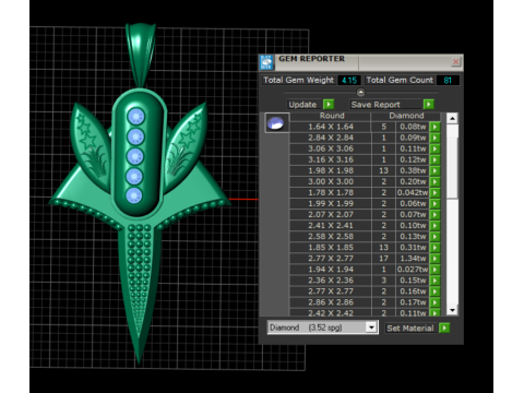 Royal Sword Jewelry 3D Print Model