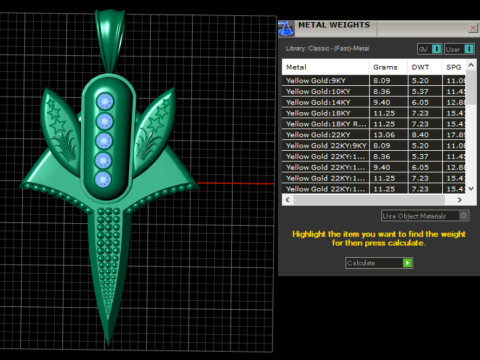 Royal Sword Jewelry 3D Print Model
