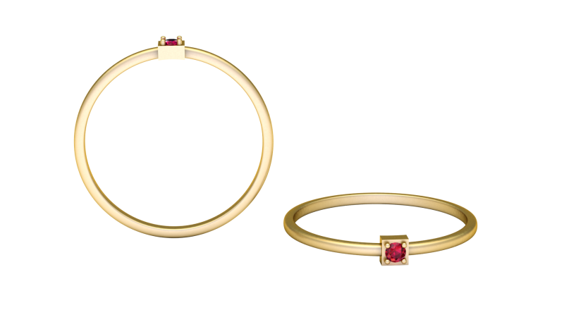 Gold stacking ring Model do druku 3D .c4d .max .obj .3ds .fbx .stl .blend