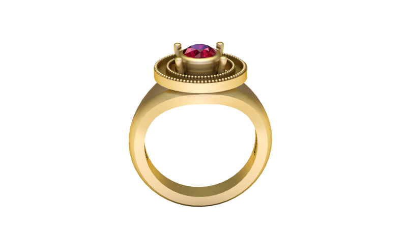 Gemstone ring Model Cetak 3D .c4d .max .obj .3ds .fbx .stl .blend