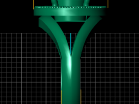 Gemstone ring Model Cetak 3D