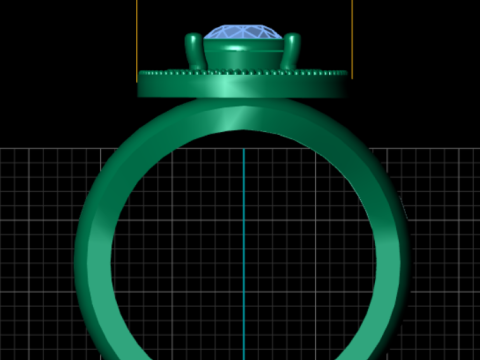 Gemstone ring Model Cetak 3D