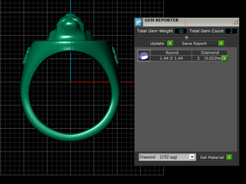 Золота каблучка з котом 3D Принт Модель