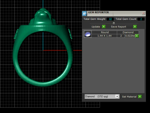 Gold cat ring 3D Print Model