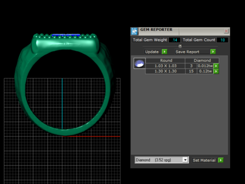 Gold letter ring Modello di stampa 3D