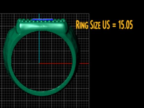 Gold letter ring Modello di stampa 3D