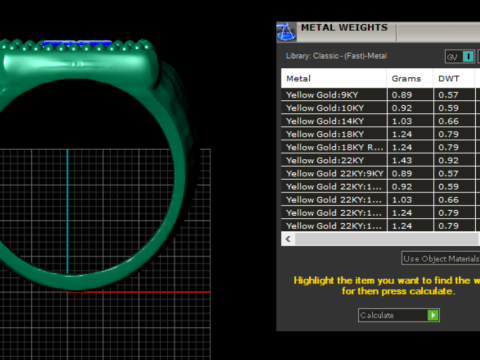 Gold letter ring Modello di stampa 3D