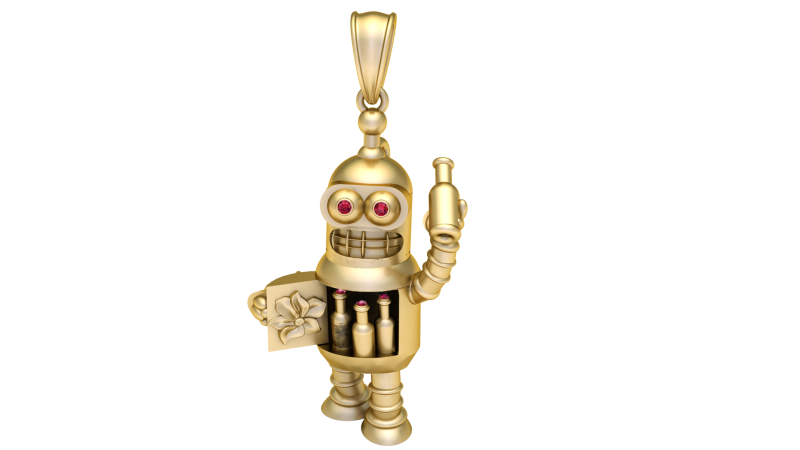 Robot pendant 3D Print Model .c4d .max .obj .3ds .fbx .stl .blend