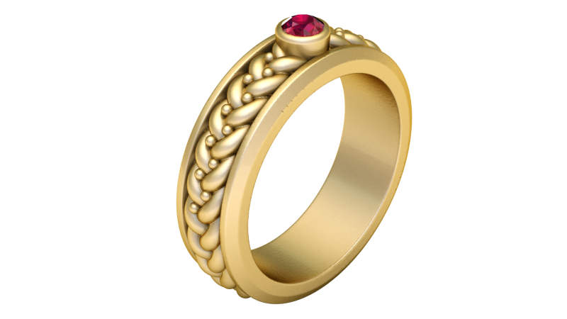 Elegant gold jewelry 3Dプリントモデル .c4d .max .obj .3ds .fbx .stl .blend